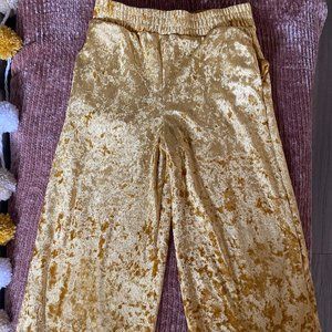 cat and jack velvet gold pants S (6/6X)